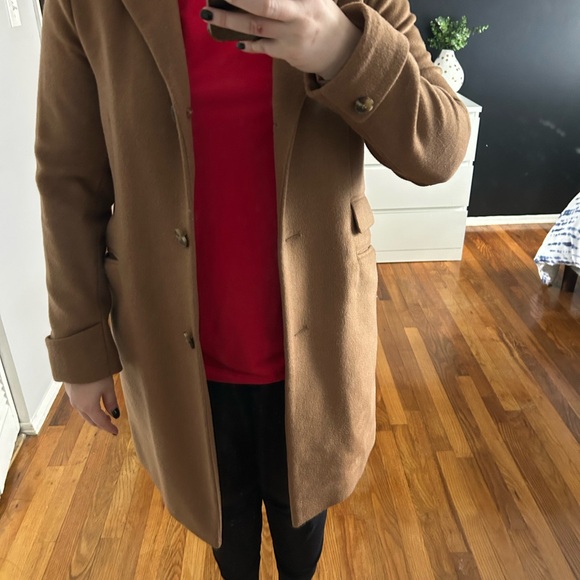 Ralph Lauren SZ 6 Camel Wool Blend Long GORGEOUS Coat Excellent condition! - Picture 3 of 3